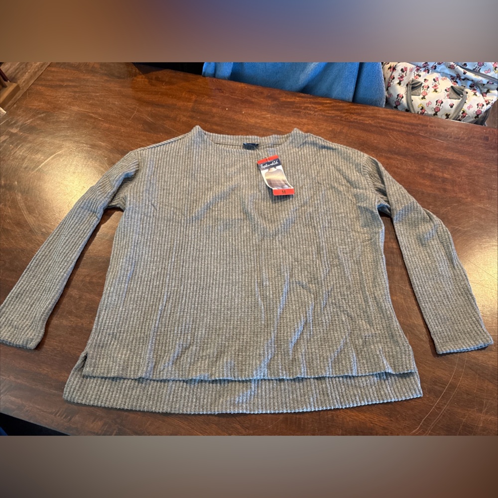 Splendid Charcoal Ribbed Sweater Women’s Size Medium NWT